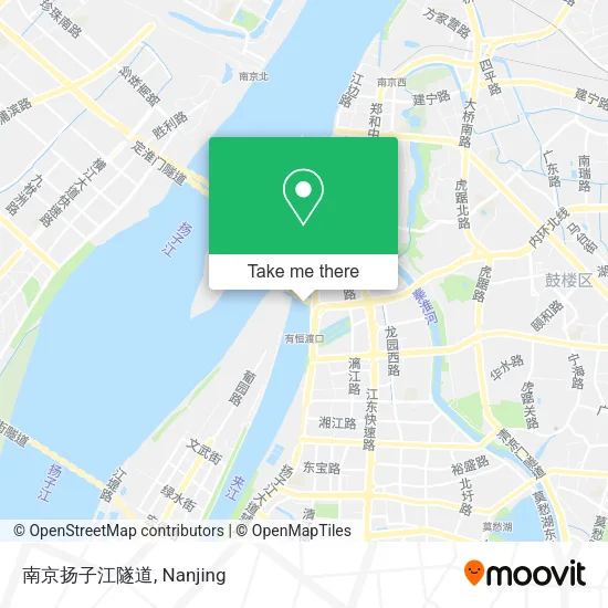 南京扬子江隧道 map