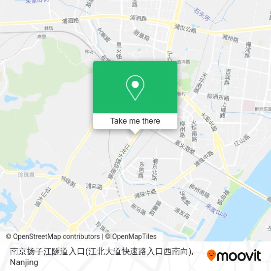 南京扬子江隧道入口(江北大道快速路入口西南向) map