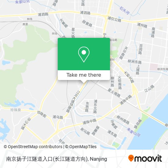 南京扬子江隧道入口(长江隧道方向) map