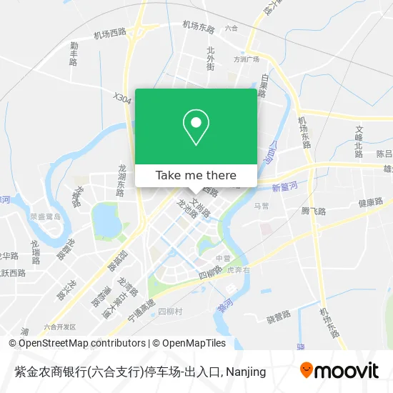 紫金农商银行(六合支行)停车场-出入口 map