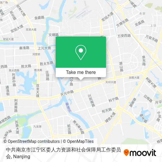 中共南京市江宁区委人力资源和社会保障局工作委员会 map