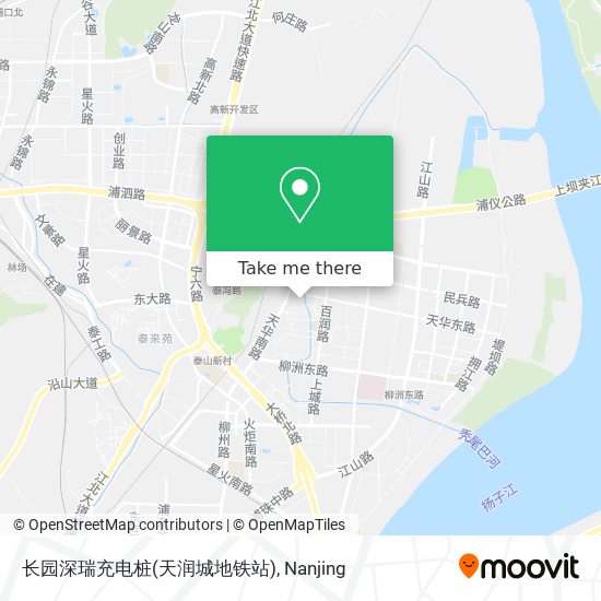 长园深瑞充电桩(天润城地铁站) map