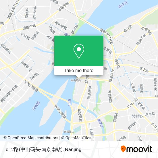 d12路(中山码头-南京南站) map