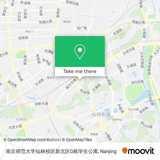 南京师范大学仙林校区新北区D栋学生公寓 map