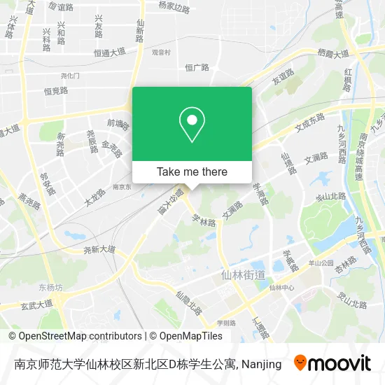南京师范大学仙林校区新北区D栋学生公寓 map