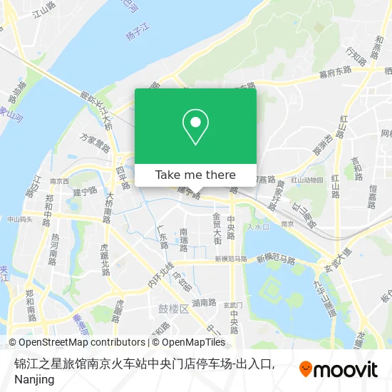 锦江之星旅馆南京火车站中央门店停车场-出入口 map