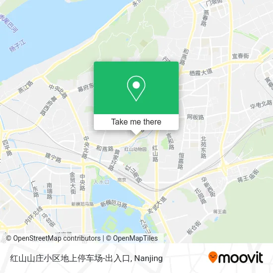 红山山庄小区地上停车场-出入口 map