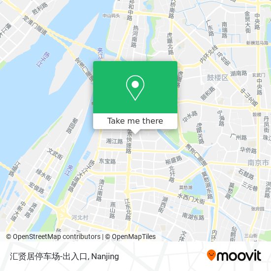 汇贤居停车场-出入口 map