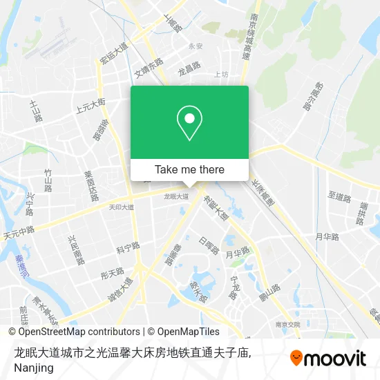 龙眠大道城市之光温馨大床房地铁直通夫子庙 map