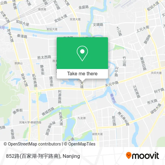 852路(百家湖-翔宇路南) map