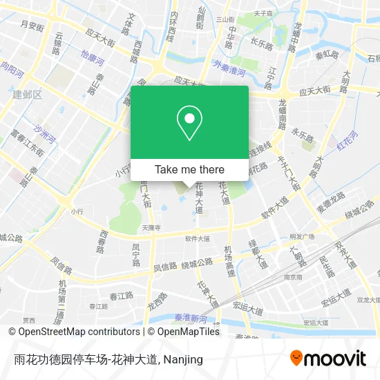 雨花功德园停车场-花神大道 map