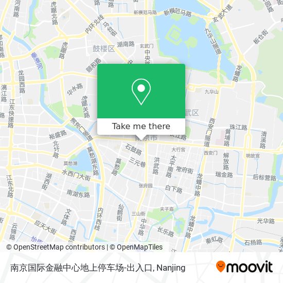 南京国际金融中心地上停车场-出入口 map