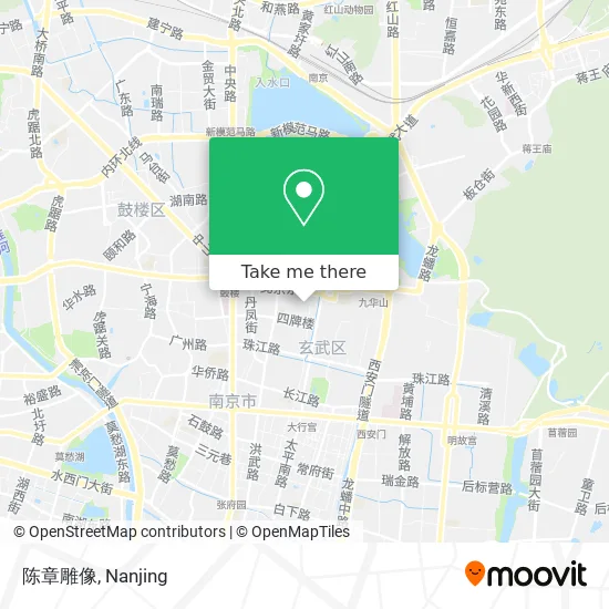 陈章雕像 map