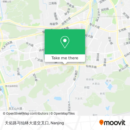 天佑路与仙林大道交叉口 map