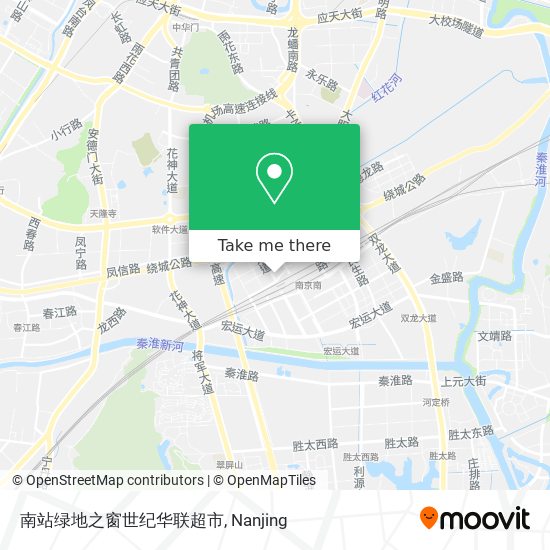 南站绿地之窗世纪华联超市 map