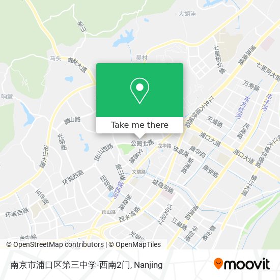 南京市浦口区第三中学-西南2门 map