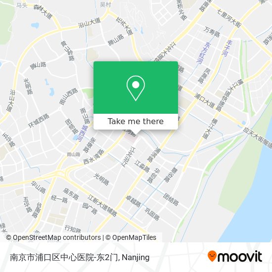 南京市浦口区中心医院-东2门 map