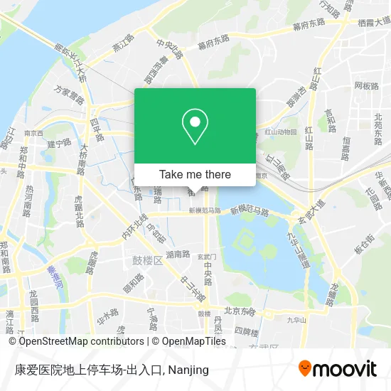 康爱医院地上停车场-出入口 map