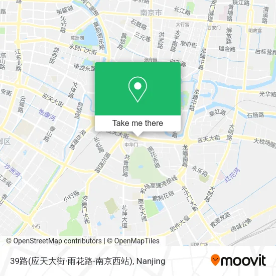 39路(应天大街·雨花路-南京西站) map