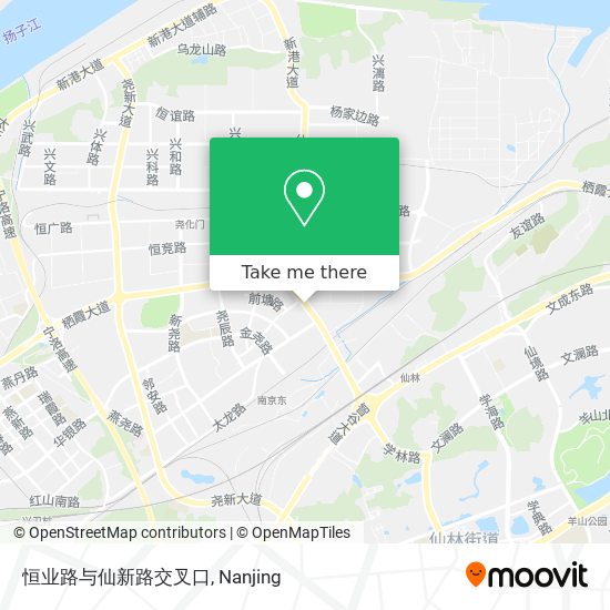恒业路与仙新路交叉口 map