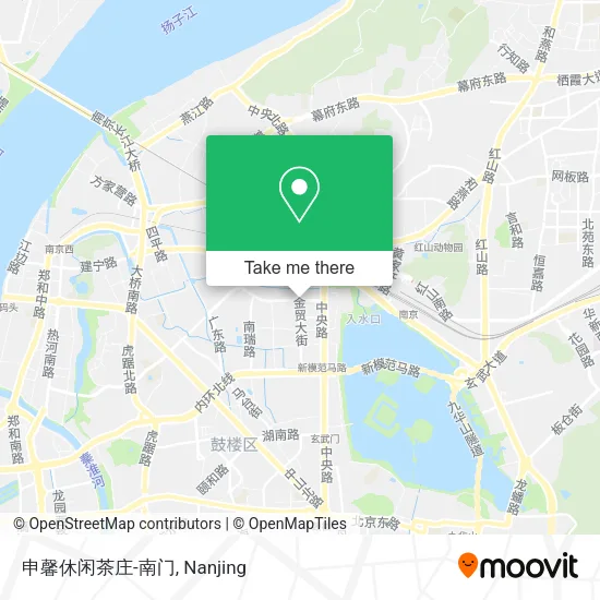 申馨休闲茶庄-南门 map