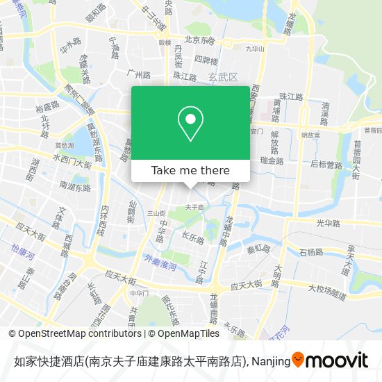 如家快捷酒店(南京夫子庙建康路太平南路店) map