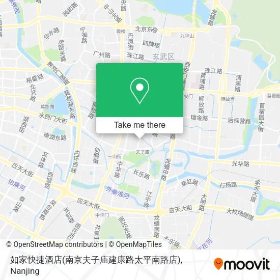 如家快捷酒店(南京夫子庙建康路太平南路店) map