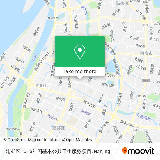 建邺区1015年国基本公共卫生服务项目 map