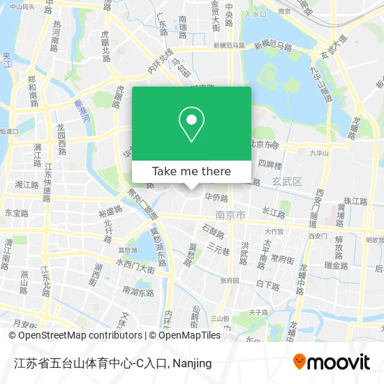 江苏省五台山体育中心-C入口 map
