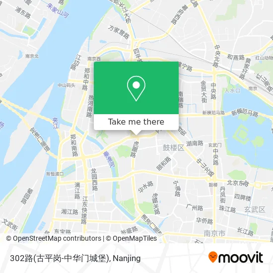 302路(古平岗-中华门城堡) map
