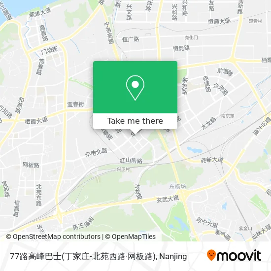77路高峰巴士(丁家庄-北苑西路·网板路) map