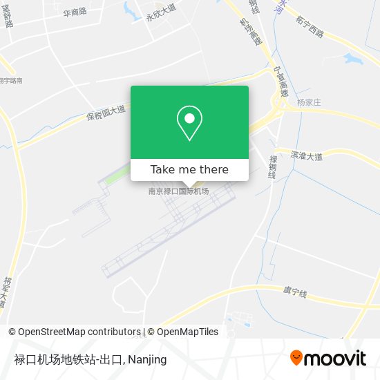 禄口机场地铁站-出口 map