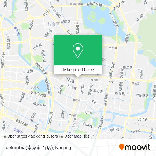 columbia(南京新百店) map