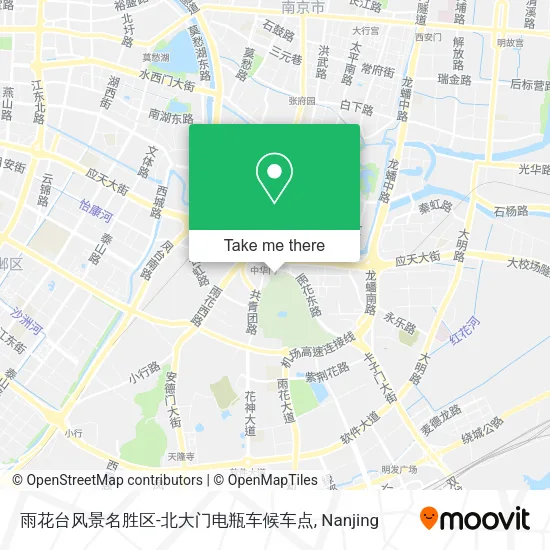 雨花台风景名胜区-北大门电瓶车候车点 map