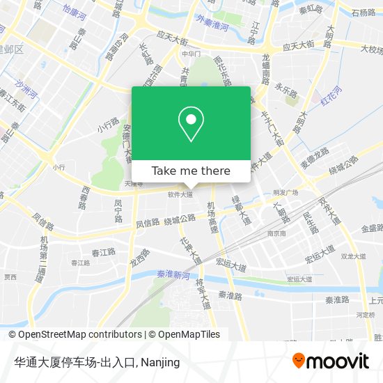 华通大厦停车场-出入口 map