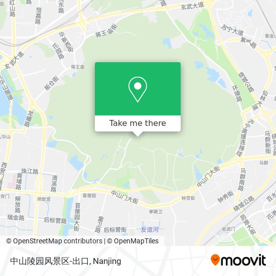 中山陵园风景区-出口 map