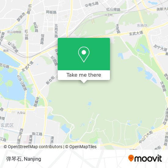 弹琴石 map