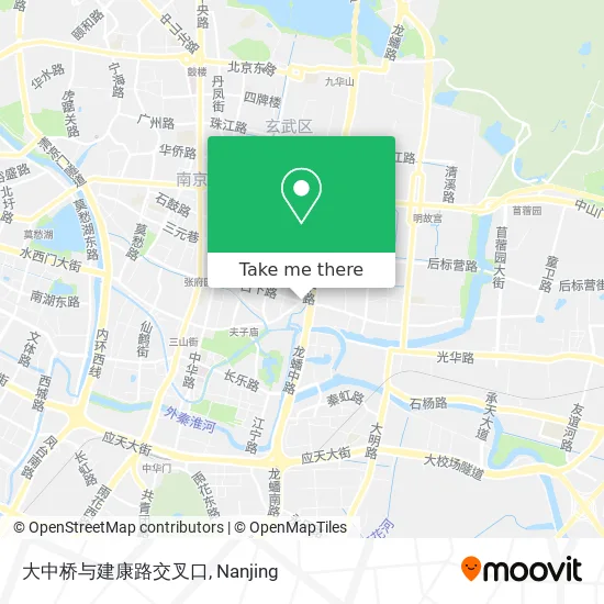 大中桥与建康路交叉口 map