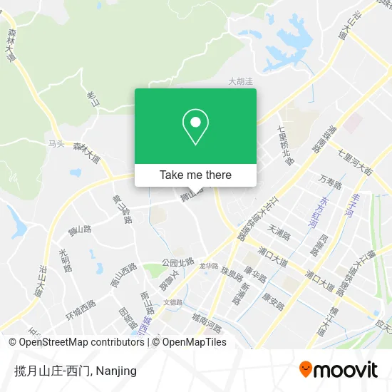 揽月山庄-西门 map