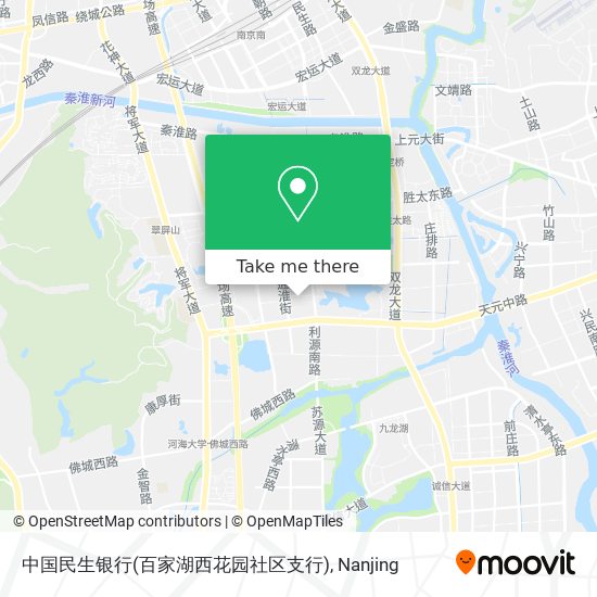 中国民生银行(百家湖西花园社区支行) map
