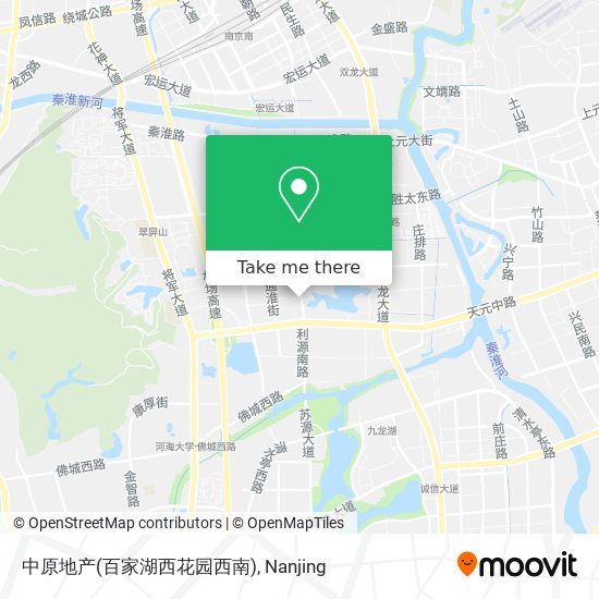 中原地产(百家湖西花园西南) map