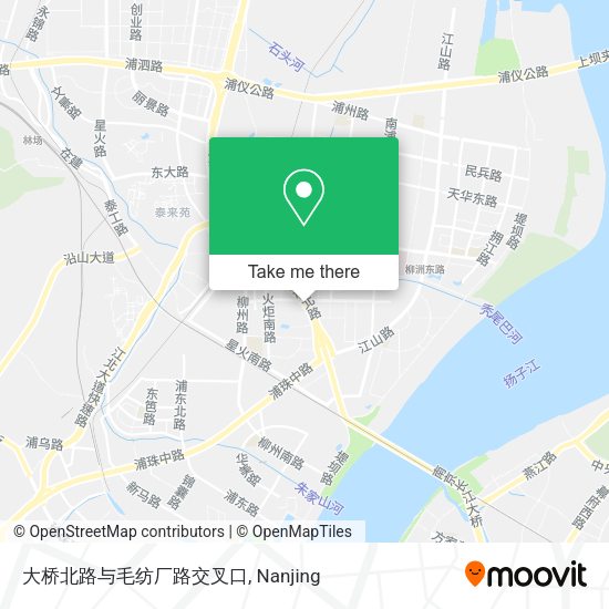 大桥北路与毛纺厂路交叉口 map