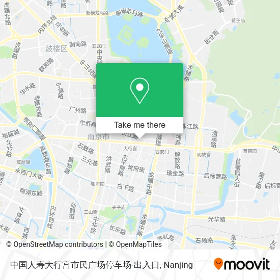 中国人寿大行宫市民广场停车场-出入口 map