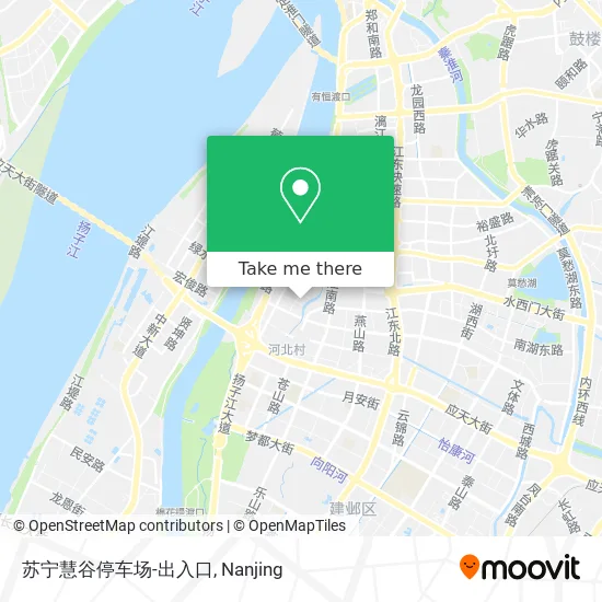 苏宁慧谷停车场-出入口 map