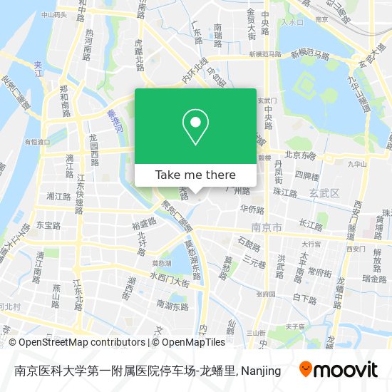 南京医科大学第一附属医院停车场-龙蟠里 map