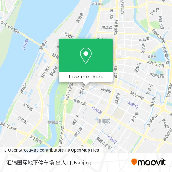 汇锦国际地下停车场-出入口 map