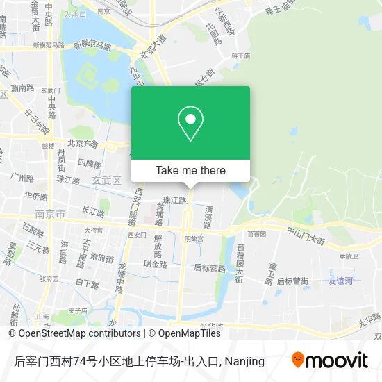 后宰门西村74号小区地上停车场-出入口 map