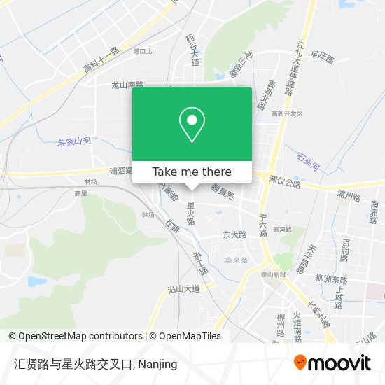 汇贤路与星火路交叉口 map