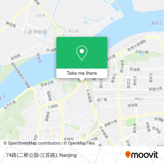 74路(二桥公园-江苏路) map