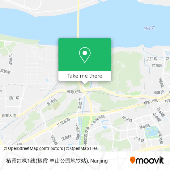 栖霞红枫1线(栖霞-羊山公园地铁站) map